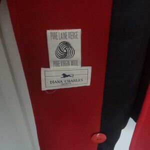 Vintage red wool coat